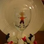 Virginia Tech Wine Glass Hokie Hunk
