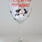 Dog Wine Glass Handpainted Personalized Fetch My..