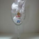 Chef Wine Glass Handpainted